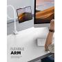 Gooseneck Tablet Mount Holder for Bed - Lamicall Flexible Tablet Arm Clamp for Bed Compatible with Pad Mini 7.9, Air 9.7, Pro 10.5, Switch, Galaxy Tabs, More 4.7-11'' Device - White