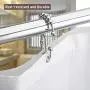 DadyMart Shower Curtain Hooks Rust Resistant Shower Curtain Rings Metal Double Glide Rollers Shower Hooks for Bathroom Shower Curtain Rods Curtains, Set of 12, Nickel