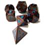Dark Alpha Metal Polyhedral D&D Dice Set for RPGs