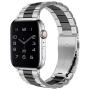 Dsytom Compatible Apple Watch Band 42mm 44mm 38mm 40mm, XL Large Metal Replacement Strap Compatible Apple Watch Series 6/5/4/3/2/1 Smartwatch,apple watch SE(Silver/Black)