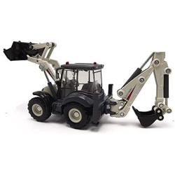 EMART Alloy Diecast Toy Digger and Excavator Truck Model 1:50 4-Wheel Multi-Function Excavator Metal Engineering Vehicle Car Collection Toys for Kids