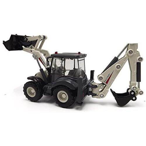 EMART Alloy Diecast Toy Digger and Excavator Truck Model 1:50 4-Wheel Multi-Function Excavator Metal Engineering Vehicle Car Collection Toys for Kids