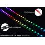 EZDIY-FAB 120mm Addressable RGB LED PWM Fan,with LED Strips, Motherboard Sync,Adjustable Colorful Case Fans with PWM Controller