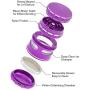 Fengli High-end 2.5 Inch 5 Part Metal Herb Grinder,Larger Spice Grinder with Perfect Pollen Catcher System,Removable Mess Screen(Easy to Clean)&Pollen Scraper,Purple …