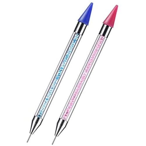 2 Pcs No Wax Needed Diamond Painting Tools Self-Stick Drill Pen, Specialty Design for 5D DIY Painting with Diamonds Accessories Kits for Adults Relieve Hands Fatigue