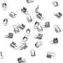Pandahall 50pcs 304 Stainless Steel Fold Over Crimp Cord Ends Fold Over Cord Ends Leather Ribbon Ending Clasp Tips End Clamp Jewelry Connector Components Jewelry Making 8x4mm