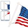 ZHODR Flag Pole Clips,4 Pack-360°Anti Twining Flagpole Mounting Ring with Grommets Metal Clip - for 1.15-1 Inch Diameter Flagpole