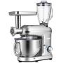 VIVOHOME 3 in 1 Electric 650W Multi-functional 6-Speed Tilt-Head Kitchen Stand Mixer Meat Grinder Juice Blender with 6 Quart Stainless Steel Bowl Silver ETL Listed