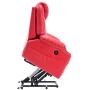 Mcombo Electric Power Lift Recliner Chair Sofa with Massage and Heat for Elderly, 3 Positions, 2 Side Pockets and Cup Holders, USB Ports, Faux Leather 7040 (Medium, Red)
