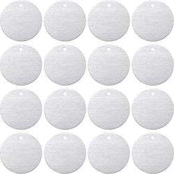 Blank Stamping Tags Round Stamping Tags Metal Pendants Tags, 1 Inch with Hole 0.06 Inch Thickness for Craft (50 Pieces)