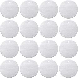 Blank Stamping Tags Round Stamping Tags Metal Pendants Tags, 1 Inch with Hole 0.06 Inch Thickness for Craft (50 Pieces)