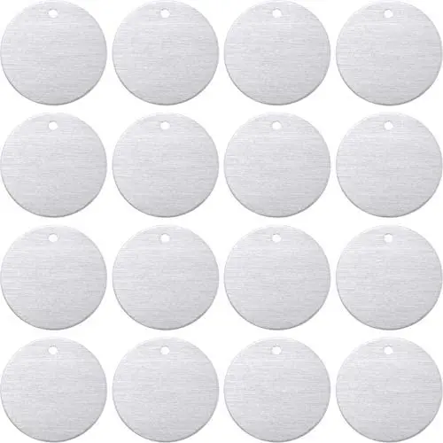 Blank Stamping Tags Round Stamping Tags Metal Pendants Tags, 1 Inch with Hole 0.06 Inch Thickness for Craft (50 Pieces) Blank Stamping Tags Round Stamping Tags Metal Pendants Tags, 1 Inch with Hole 0.06 Inch Thickness for Craft (50 Pieces)