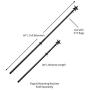 Evergreen Flag Star Black Metal Extendable House Flag Pole, 35'' to 60'' L