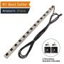 Power Strip Heavy Duty Metal 12 Outlets Power Socket with 15ft Long Cord and Circuit Breaker