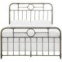 Walker Edison Vintage Metal Iron Pipe Queen Size Bed Headboard Bedroom