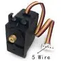 Shimigy Upgrade Parts 5 Wire Metal Gear Servo for Feiyue 1:12 FY01/FY02/FY03/FY04/FY05 RC Car