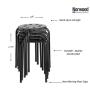 Norwood Commercial Furniture Black Stacking Stool Set - Stackable Nesting Stools/Chairs for Kids and Adults - Flexible Seating for Home, Office, Classrooms - Plastic/Metal 17.75'' (Pack of 5) Norwood Commercial Furniture Black Stacking Stool Set - Stackable Nesting Stools/Chairs for Kids and Adults - Flexible Seating for Home, Office, Classrooms - Plastic/Metal 17.75'' (Pack of 5)