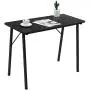 Simple Computer Desk Modern Wood Study Writing Table Small Industrial Home Office Work Desk with Metal Legs, 39.4 x 18.9 x 29.1 inch Kids Desk, Black Simple Computer Desk Modern Wood Study Writing Table Small Industrial Home Office Work Desk with Metal Legs, 39.4 x 18.9 x 29.1 inch Kids Desk, Black