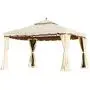 Erommy 10’ x 12’ Outdoor Canopy Gazebo Double Roof Patio Gazebo Steel Frame with Netting and Shade Curtains for Garden,Patio,Party Canopy-Cream Erommy 10’ x 12’ Outdoor Canopy Gazebo Double Roof Patio Gazebo Steel Frame with Netting and Shade Curtains for Garden,Patio,Party Canopy-Cream