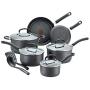 T-fal Ultimate Hard Anodized Nonstick 12 Piece Cookware Set, Dishwasher Safe Pots and Pans Set, Black