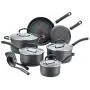 T-fal Ultimate Hard Anodized Nonstick 12 Piece Cookware Set, Dishwasher Safe Pots and Pans Set, Black T-fal Ultimate Hard Anodized Nonstick 12 Piece Cookware Set, Dishwasher Safe Pots and Pans Set, Black