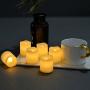Flameless Votive Candles,Flameless Flickering Electric Fake Candle,Pack of 24,Battery Operated LED Tea Lights in Warm White for Wedding,Table,Festival Celebration,Halloween,Christmas Decorations