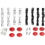 EAPTS WPL B1 B14 B16 B24 B36 C24 C14 RC Car Spare Part Upgrade Metal Front and Rear Axle Housing (Black)