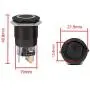 ESUPPORT Black 19mm 12V 5A Power Symbol Angel Eye Halo Car White LED Light Metal Push Button Toggle Switch Socket Plug Wire Waterproof