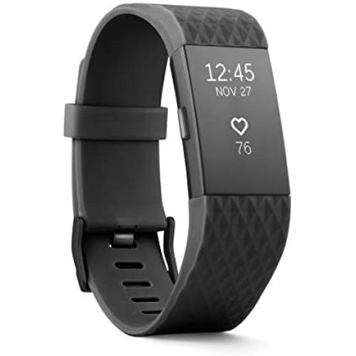 Fitbit Charge 2 Heart Rate + Fitness Wristband, Special Edition, Gunmetal, Large (US Version)