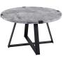 Walker Edison Anastasia Modern Metal Wrap X Base Coffee Table, 30 Inch, Grey Concrete