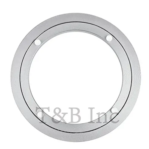 TamBee 8 Inch Aluminum Lazy Susan Heavy Duty Metal Rotating Hardware Turntable Bearings Ring 200mm Silver Turntable on Dining-Table TamBee 8 Inch Aluminum Lazy Susan Heavy Duty Metal Rotating Hardware Turntable Bearings Ring 200mm Silver Turntable on Dining-Table
