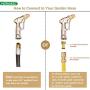 Garden Hose Nozzle, 2021 Upgraded> NORSMIC Water Hose Spray Nozzle, Heavy Duty Metal Brass High Pressure Jet for Watering Plants and Lawn, Watter Patterns Adjustable Hose Nozzle Sprayer