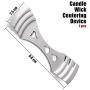 EricX Light 8 inch Candle Wick with Candle Wick Stickers and Candle Wick Centering Device,60 pcs for Candle Making
