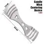 EricX Light 8 inch Candle Wick with Candle Wick Stickers and Candle Wick Centering Device,60 pcs for Candle Making