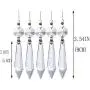 Waltz&F 25pcs Clear Crystal Chandelier Icicle Prisms Lamp Candelabra Replacement Parts with Octagon Beads,DIY Crystal Curtain Pendants,55mm