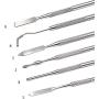 PHYHOO Wax Carvers Set Double Ended Dental Wax Modeling Sculpting Tools Dental Picks Polymer Pottery Clay Carving Tool Stainless Steel 12 Pieces
