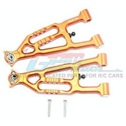 GPM Losi 1/10 Baja Rey 4WD Desert Truck (LOS03008) Upgrade Parts Aluminum Front Lower Suspension Arm - 1 Pair Set Orange