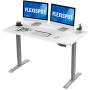 FlexiSpot Electric Height Adjustable Desk 55 x 28 Inches Whole-Piece Desk Home Office Sit Stand Up Desk(Gray Frame +55 inch White Top)