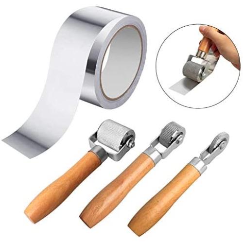 FCHO Car Sound Deadening Roller Metal Installation Tool 3 Pcs Seam Roller with 66 Feet Aluminum Foil Tape Finishing Sealing Tape, for Car Sound Deadening Installation FCHO Car Sound Deadening Roller Metal Installation Tool 3 Pcs Seam Roller with 66 Feet Aluminum Foil Tape Finishing Sealing Tape, for Car Sound Deadening Installation