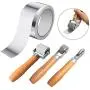 FCHO Car Sound Deadening Roller Metal Installation Tool 3 Pcs Seam Roller with 66 Feet Aluminum Foil Tape Finishing Sealing Tape, for Car Sound Deadening Installation