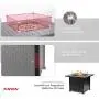 32'' Propane Gas Fire Pit Table 50,000 BTU with Glass Wind Guard, 2021 Upgrade, Auto-Ignition ETL Certification Outdoor Companion 32'' Propane Gas Fire Pit Table 50,000 BTU with Glass Wind Guard, 2021 Upgrade, Auto-Ignition ETL Certification Outdoor Companion