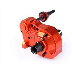 HONG YI-HAT 1/5 rc car Gas CNC Alloy Metal Three Sections of Fission Complete diff Gear Box Set for HPI Baja 5b KM ROVAN Spare Parts (Color : Red)