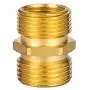 Breezliy Garden Hose Connector Adapter,2-Pack Couple 3/4 Inch GHT End Connector Fitting,Industrial Metal Brass Garden Hose to Pipe NPT Fitting Connect with 4 Washers Breezliy Garden Hose Connector Adapter,2-Pack Couple 3/4 Inch GHT End Connector Fitting,Industrial Metal Brass Garden Hose to Pipe NPT Fitting Connect with 4 Washers
