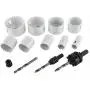 Patioer 15 Pcs Hole Saw Kit High Speed Steel M42 for Metal and Wood General Purpose 3/4'' to 2-1/2'' in Carrying Case Patioer 15 Pcs Hole Saw Kit High Speed Steel M42 for Metal and Wood General Purpose 3/4'' to 2-1/2'' in Carrying Case