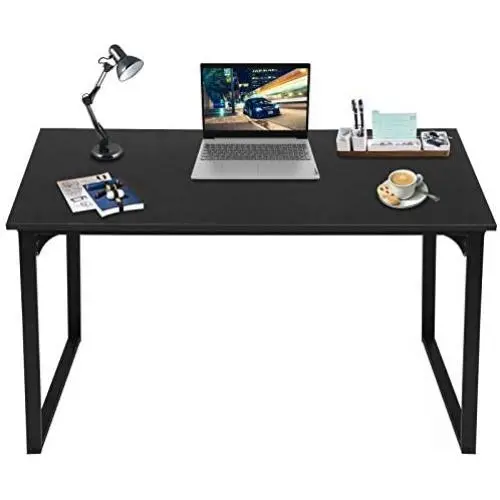 KINGSO Small Computer Desk 39'' Study Writing Table for Home Office, Black Modern Desk Laptop Desk Sturdy Work Table PC Wood Computer Table with Black Metal Frame(Black) KINGSO Small Computer Desk 39'' Study Writing Table for Home Office, Black Modern Desk Laptop Desk Sturdy Work Table PC Wood Computer Table with Black Metal Frame(Black)