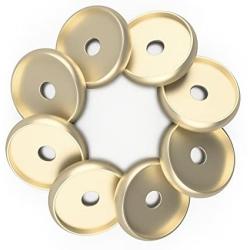 Discagenda Aluminum Disc-Binding Discs 24mm 0.94in 8 Piece Set Gold