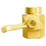 SANCEON Super Heavy Duty Shut Off Valve, 2 Pack Brass Industrial Grade Ball Valve, Standard 3/4'' Thread Garden Hose Connector, Ergonomic Metal Turn Off Valve with Water Flow Control