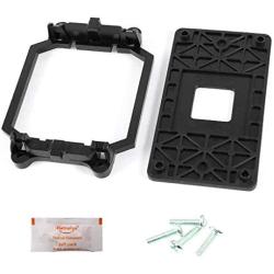 ANBE AMD Plastic CPU Fan Stand Bracket Base Black with Four Screws and Thermal Paste for AM2 AM3 Socket