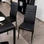 Giantex Set of 6 Dining Chairs, High Back Dining Room Chairs w/Steel Frame, Easy for Cleaning, PU Leather Chairs for Home Kitchen Furniture, Kitchen Chairs, Black Giantex Set of 6 Dining Chairs, High Back Dining Room Chairs w/Steel Frame, Easy for Cleaning, PU Leather Chairs for Home Kitchen Furniture, Kitchen Chairs, Black