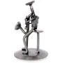 UKN Handmade Auto Part Rustic Saxophonist Sculpture (Mexico) Silver Metal UKN Handmade Auto Part Rustic Saxophonist Sculpture (Mexico) Silver Metal